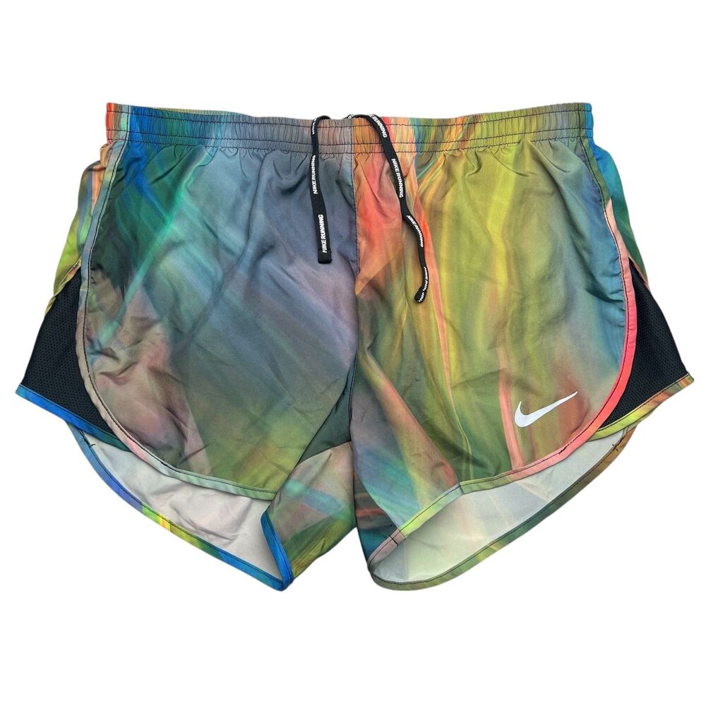 Nike Dri-FIT‎ Running Shorts Small Multicolor Athletic Lined Back Zip Pocket